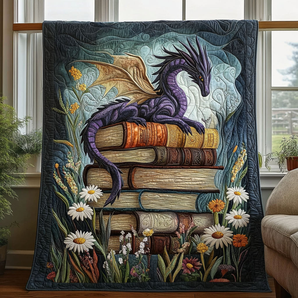 Forgotten Dragon Quilted Blanket