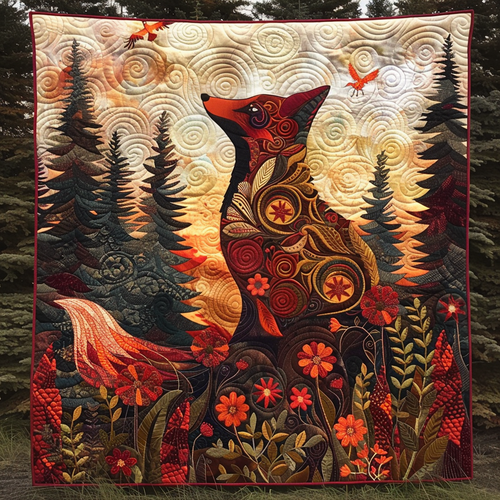 Foxy Dreams Quilted Blanket