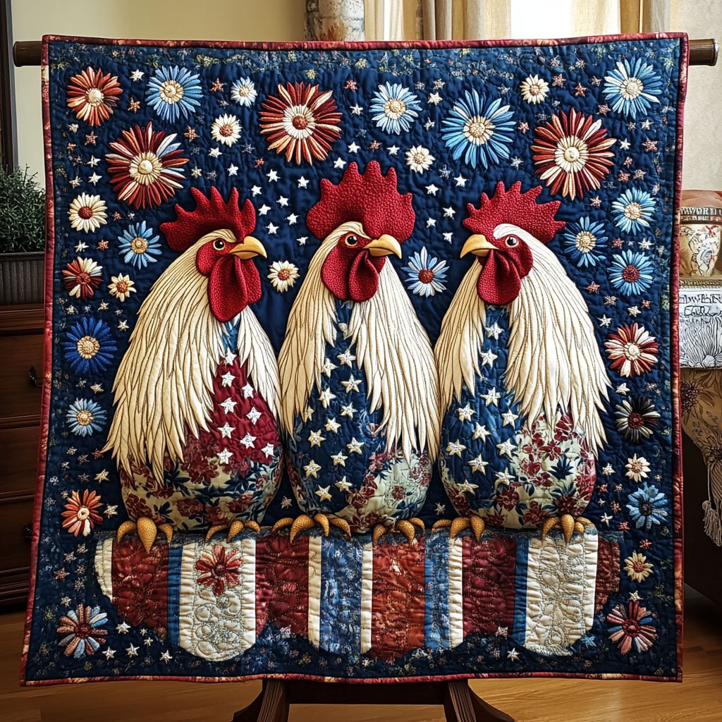 Freedom Feather Quilted Blanket