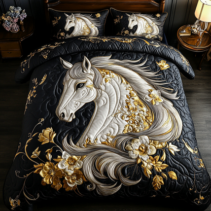 Freedom Run 3-Piece Quilted Bedding Set