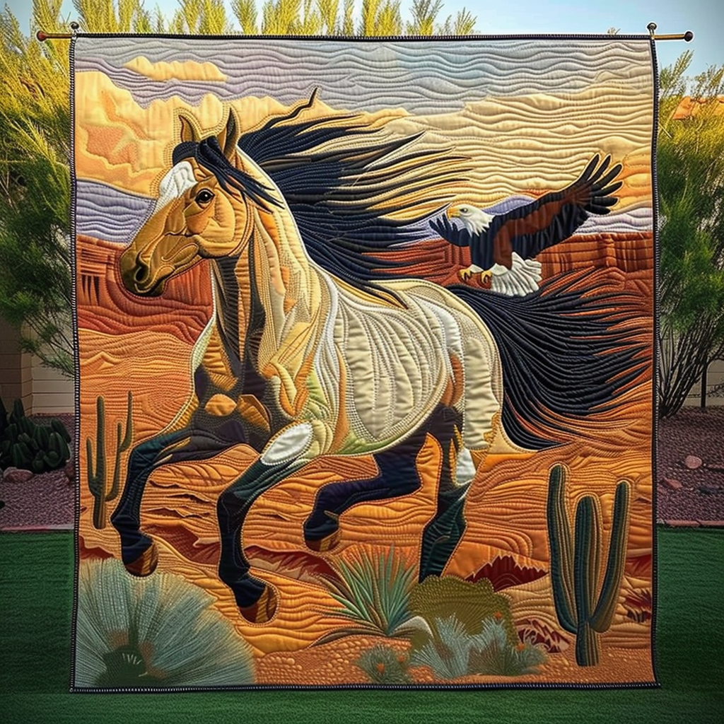 Freedom Spirit Quilted Blanket
