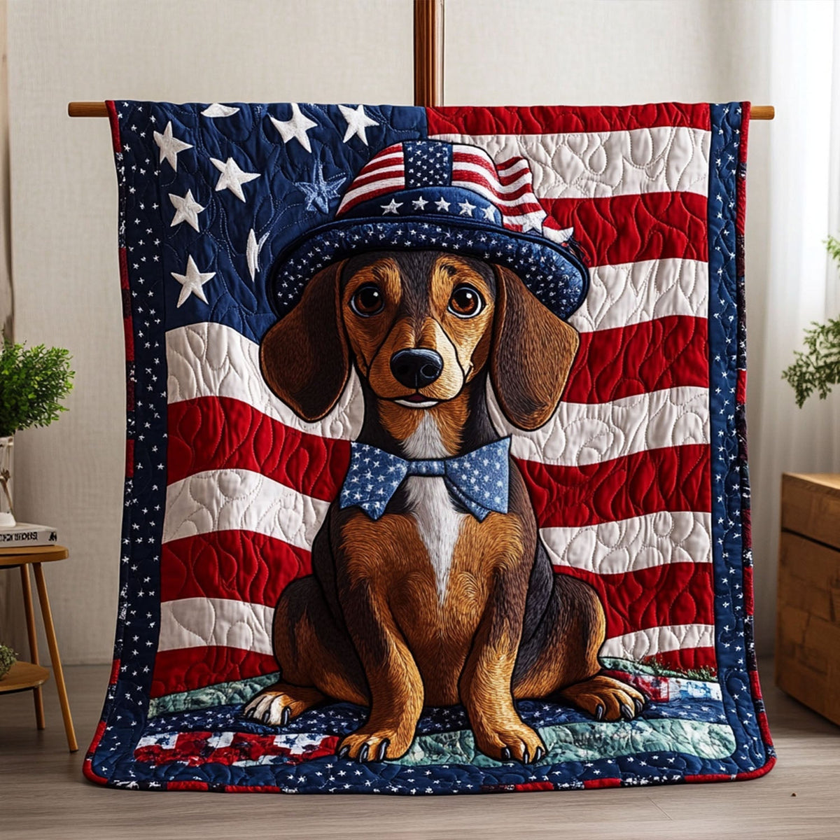 Freedom Tails Quilted Blanket