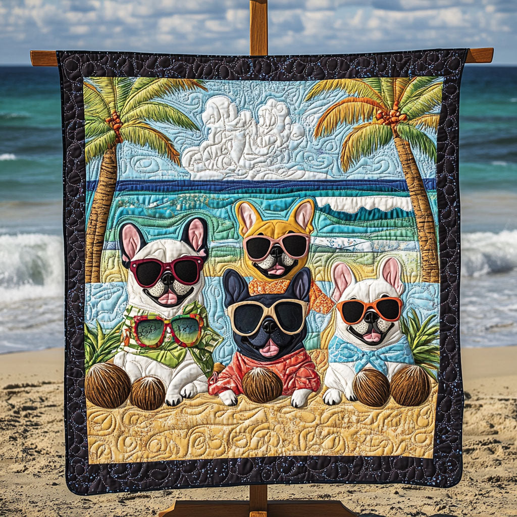 French Bulldog Dreams Quilted Blanket
