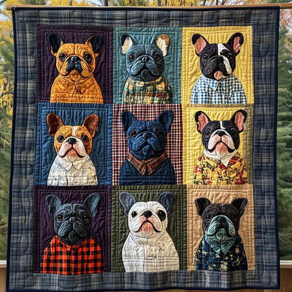 Frenchie Haven Quilted Blanket