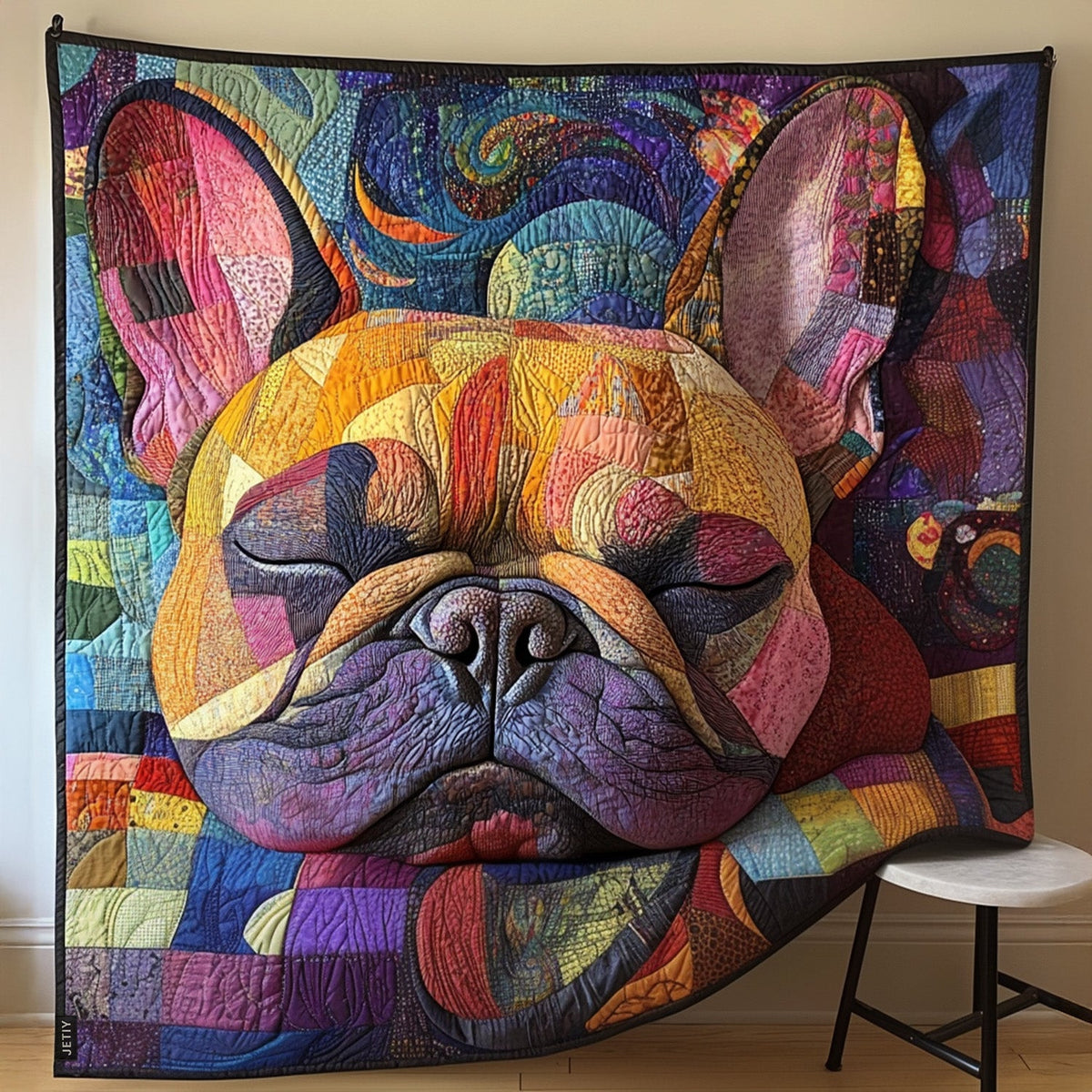 Frenchies Cozy Realm Quilted Blanket