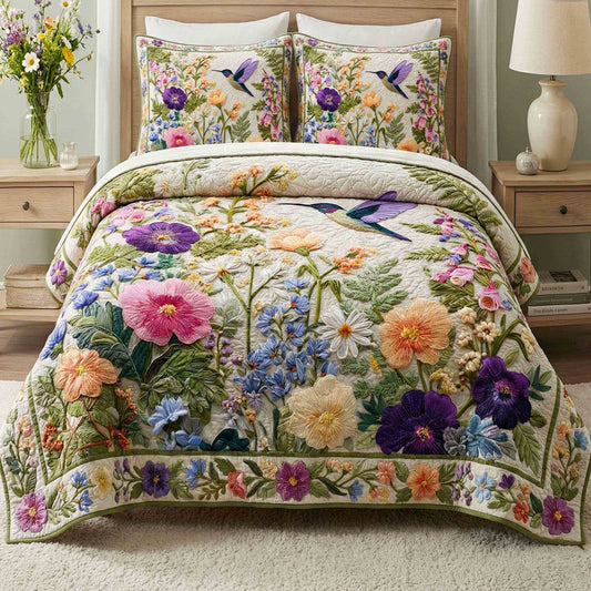 Fresh Spring 3-Piece Quilted Bedding Set