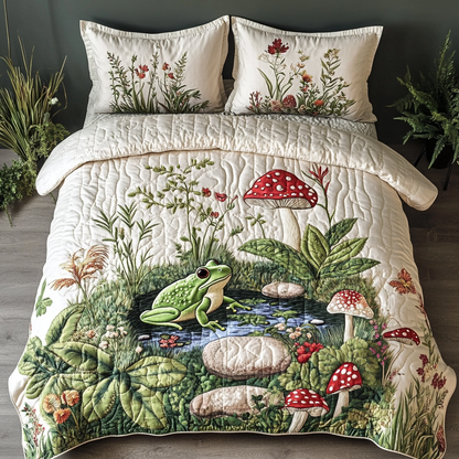 Frog Hollow 3-Piece Quilted Bedding Set