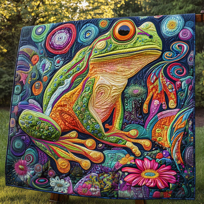 Frogtopia Dreamscape Quilted Blanket