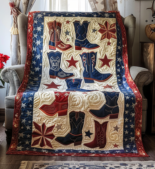 Frontier Festivity Quilted Blanket