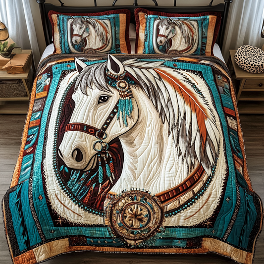 Frontier Beauty 3-Piece Quilted Bedding Set