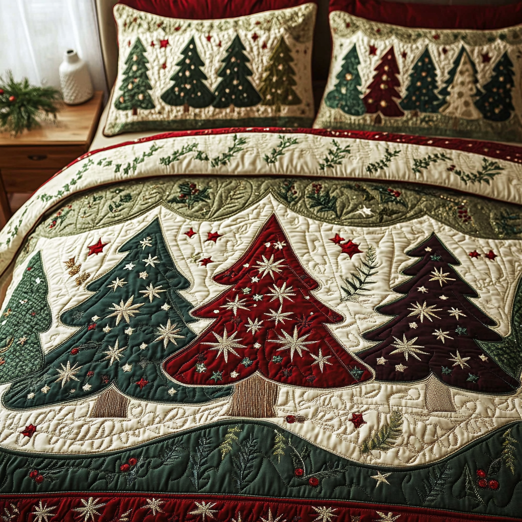 Frost Garden 3-Piece Quilted Bedding Set