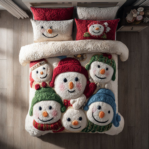 Frost Smile 3-Piece Quilted Bedding Set