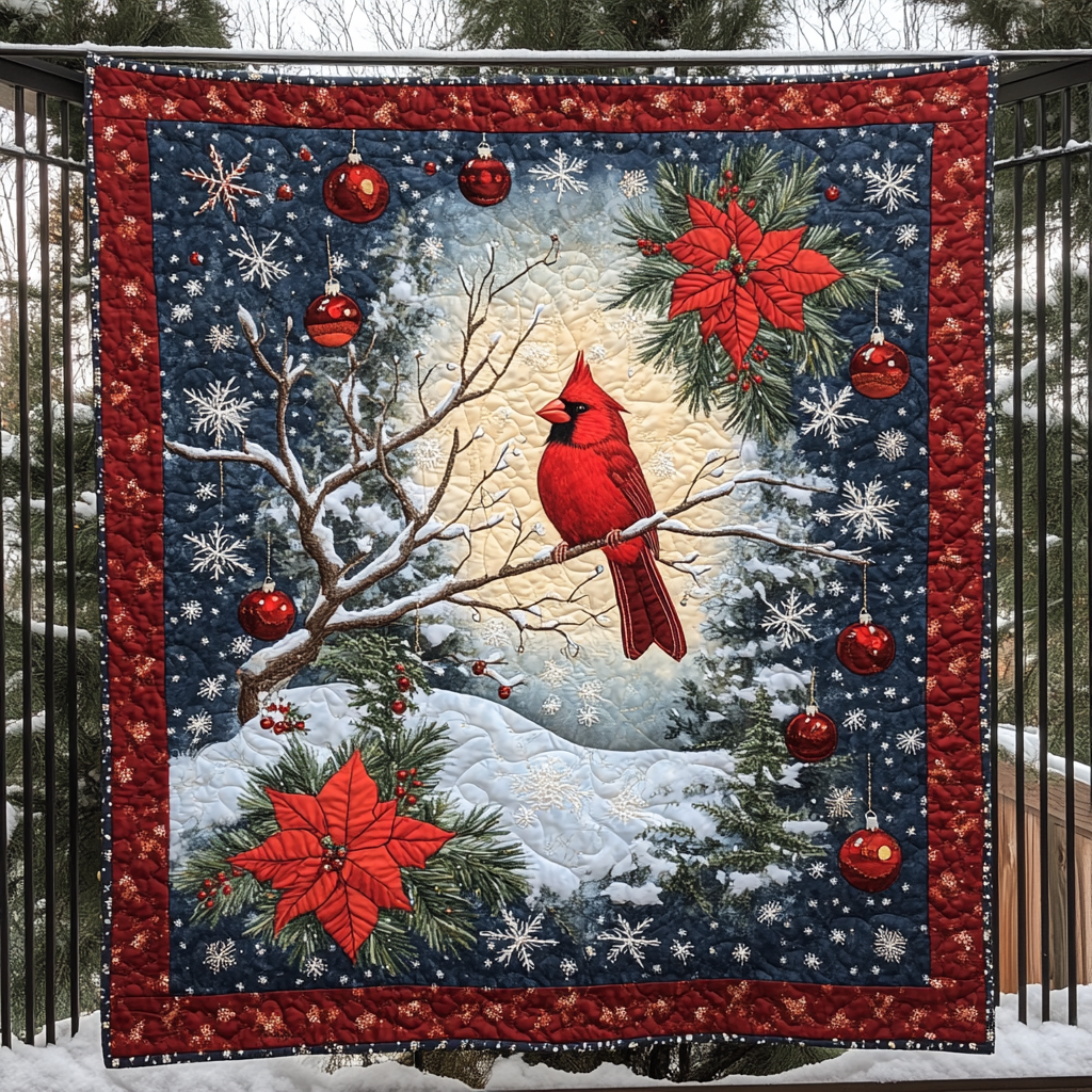 Frosted Harmony Quilted Blanket