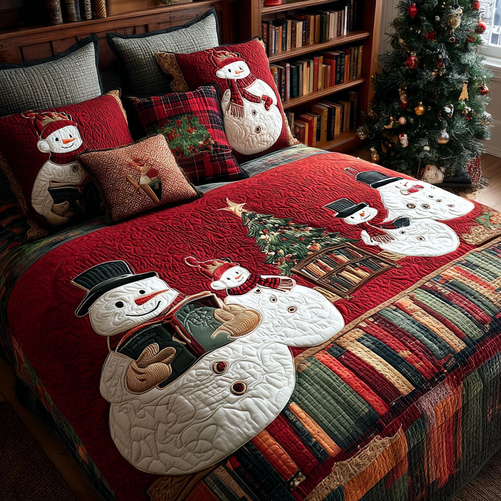Frosted Hugs 3-Piece Quilted Bedding Set