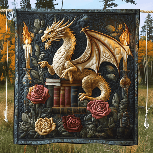 Frostfire Majesty Quilted Blanket