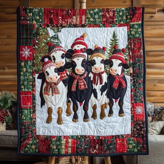 Frosty Barn Quilted Blanket
