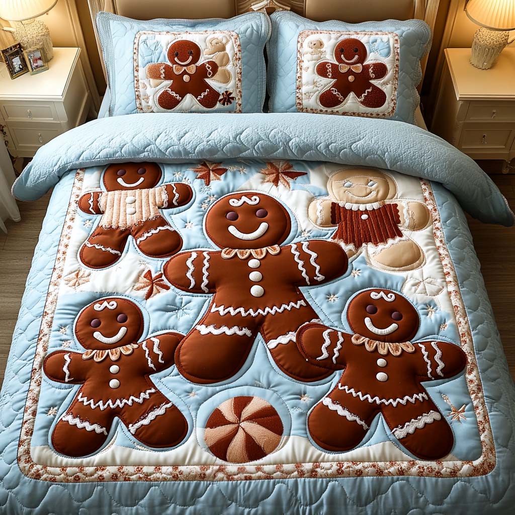 Frosty Ginger Kids 3-Piece Quilted Bedding Set