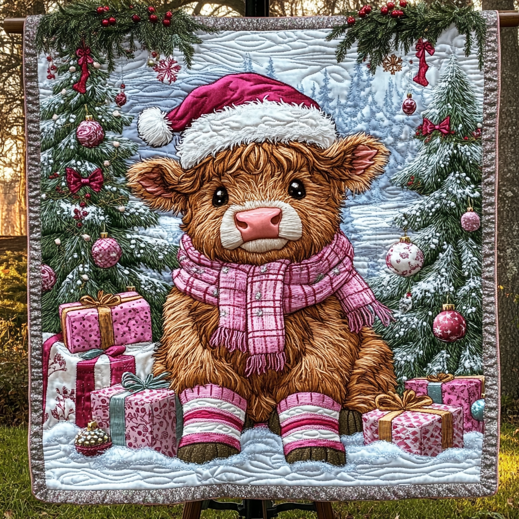 Frosty Highlands Quilted Blanket