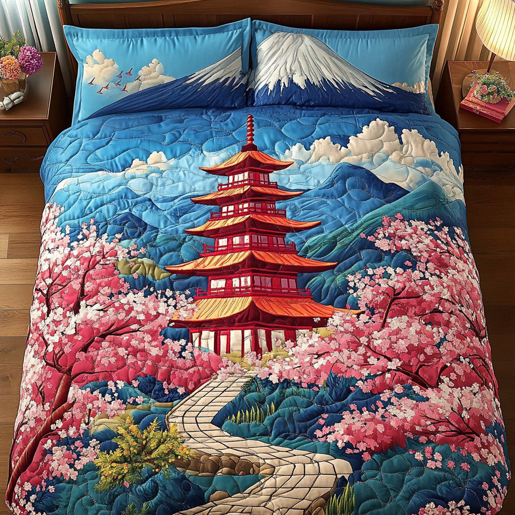 Fuji Harmony 3-Piece Quilted Bedding Set