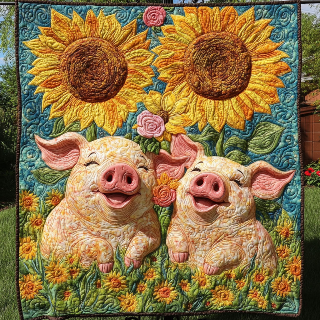 Funky Donkeys Quilted Blanket