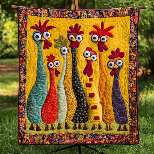 Funky Farmyard Friends Quilted Blanket