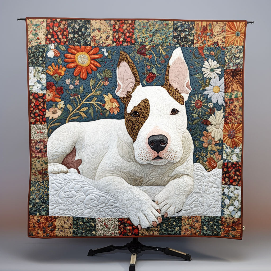 Fur and Flowers Harmony Quilted Blanket