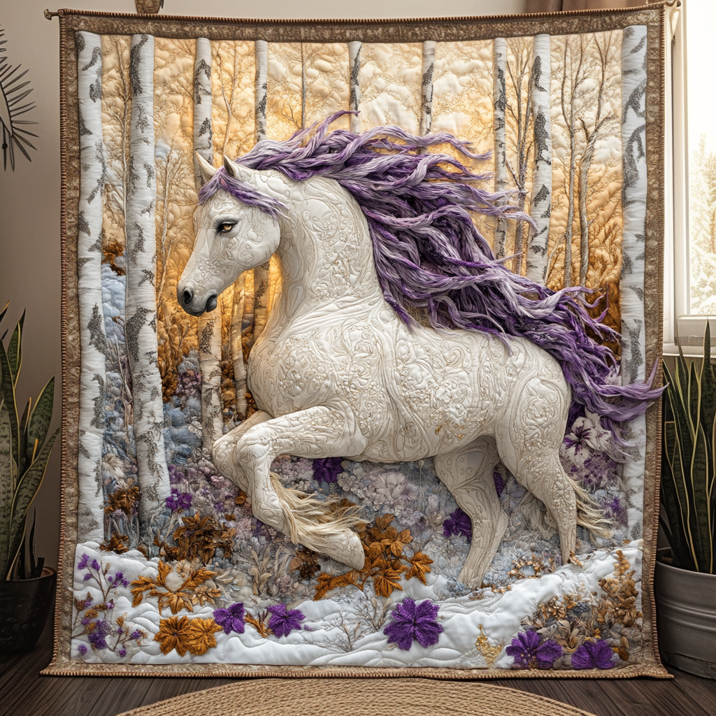 Gallop of Grace Quilted Blanket