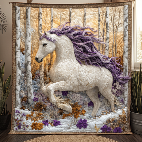 Gallop of Grace Quilted Blanket