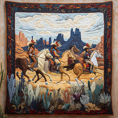 Galloping Heritage Quilted Blanket