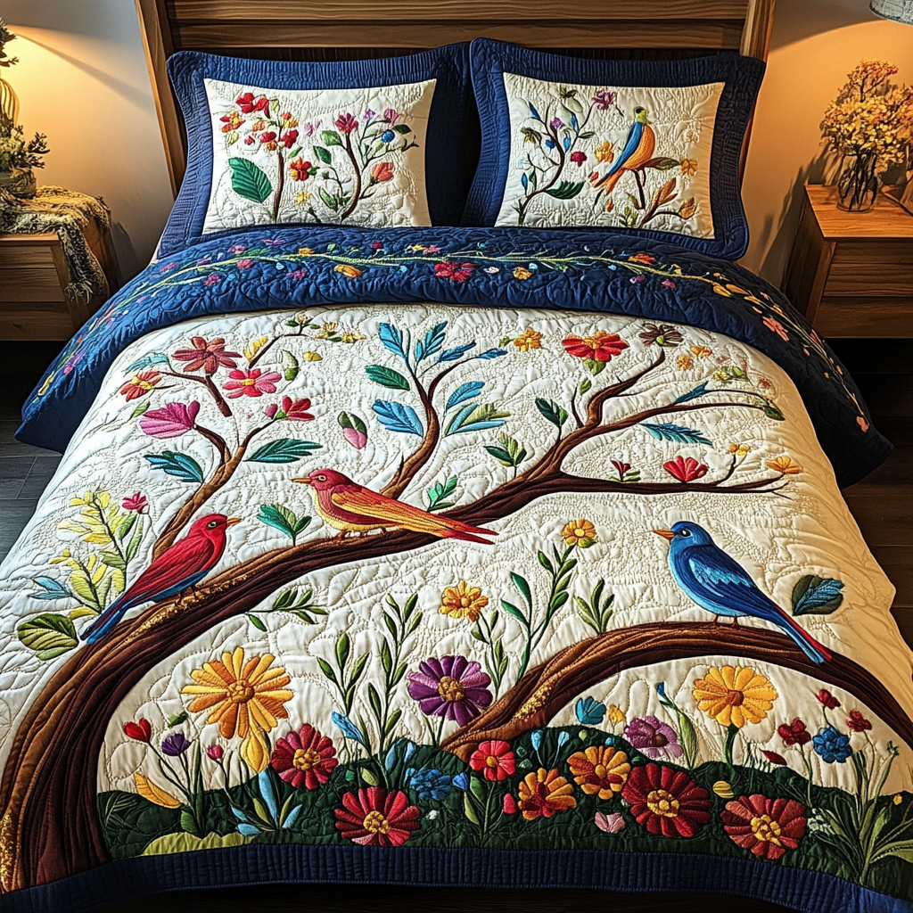 Garden Bliss 3-Piece Quilted Bedding Set