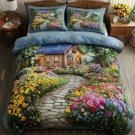 Garden Cottage 3-Piece Quilted Bedding Set