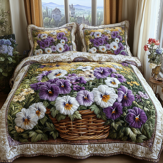 Garden Glow 3-Piece Quilted Bedding Set