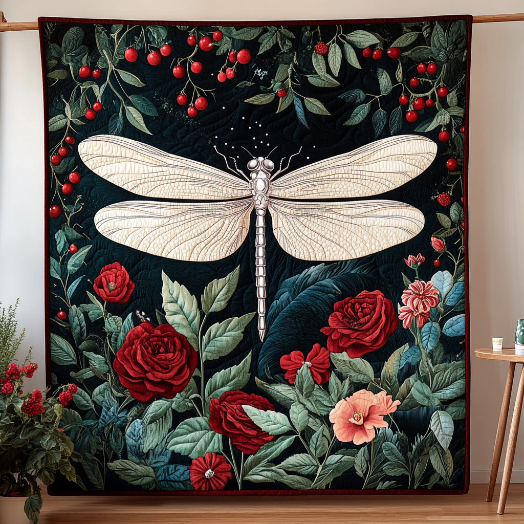 Garden Harmony Glow Quilted Blanket