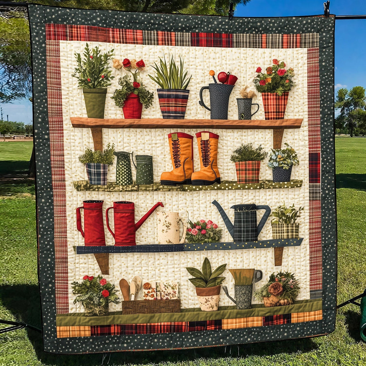Garden Oasis Quilted Blanket