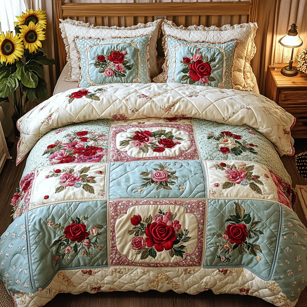Garden Patch 3-Piece Quilted Bedding Set