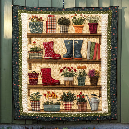 Garden Patchwork Quilted Blanket