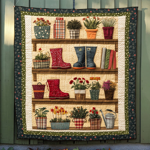 Garden Patchwork Quilted Blanket