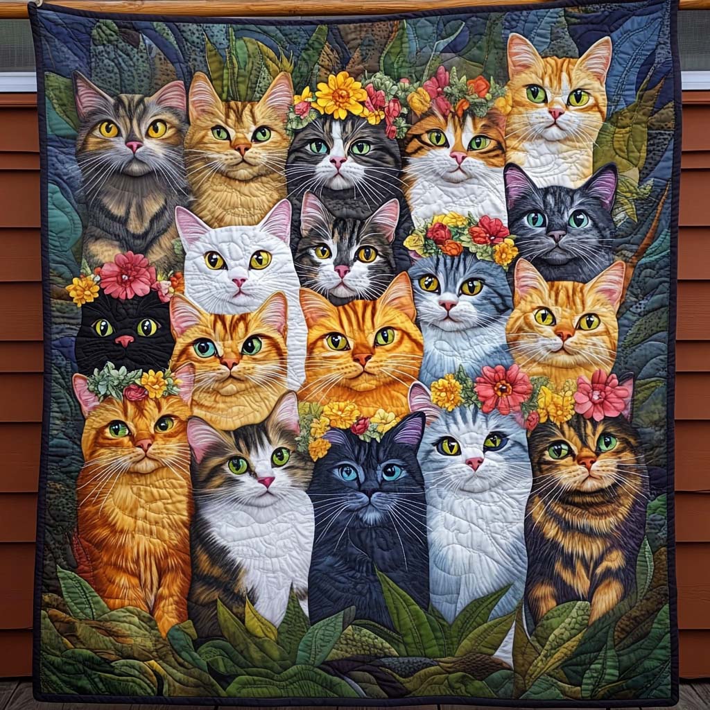 Garden Prowlers Quilted Blanket
