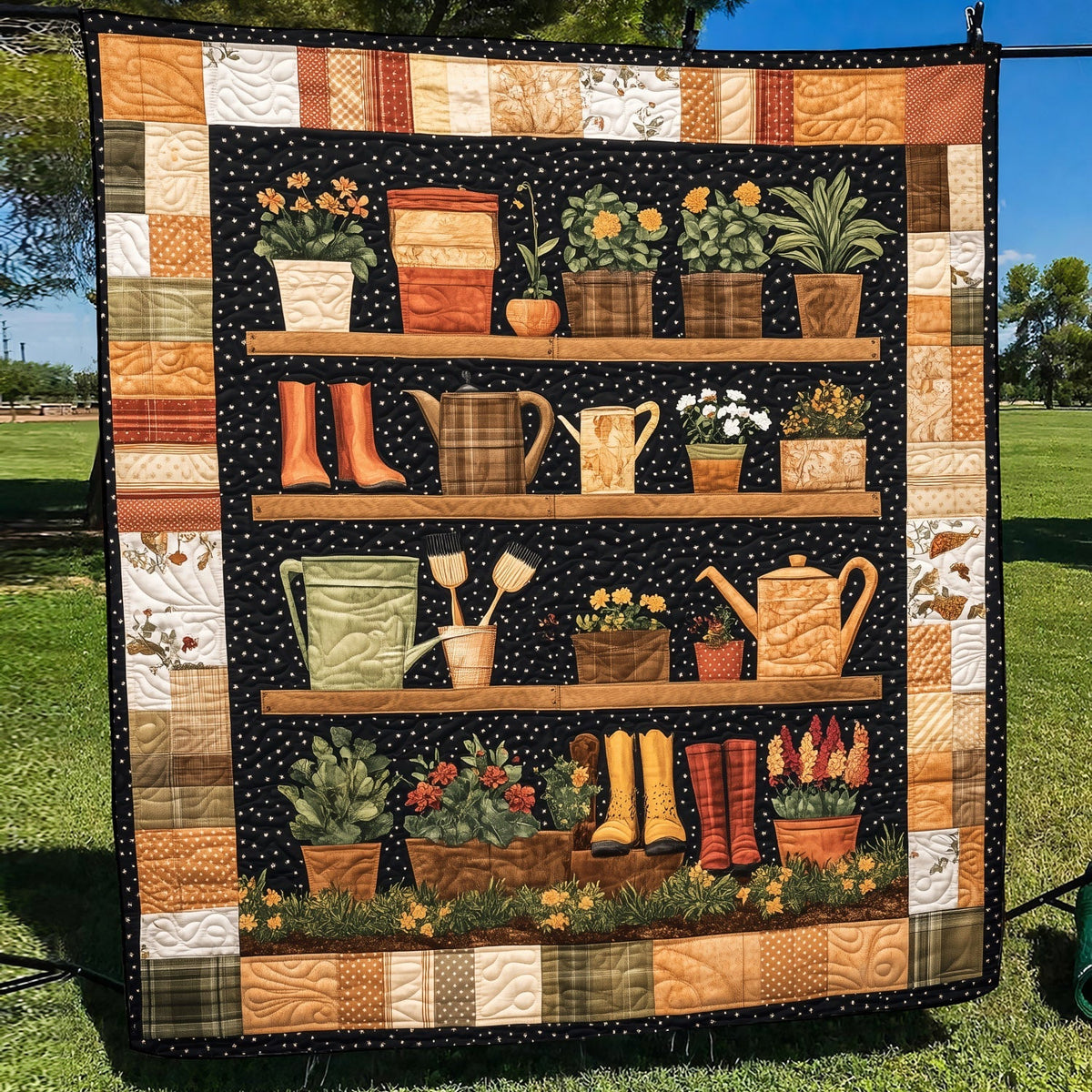Garden Treasures Quilted Blanket