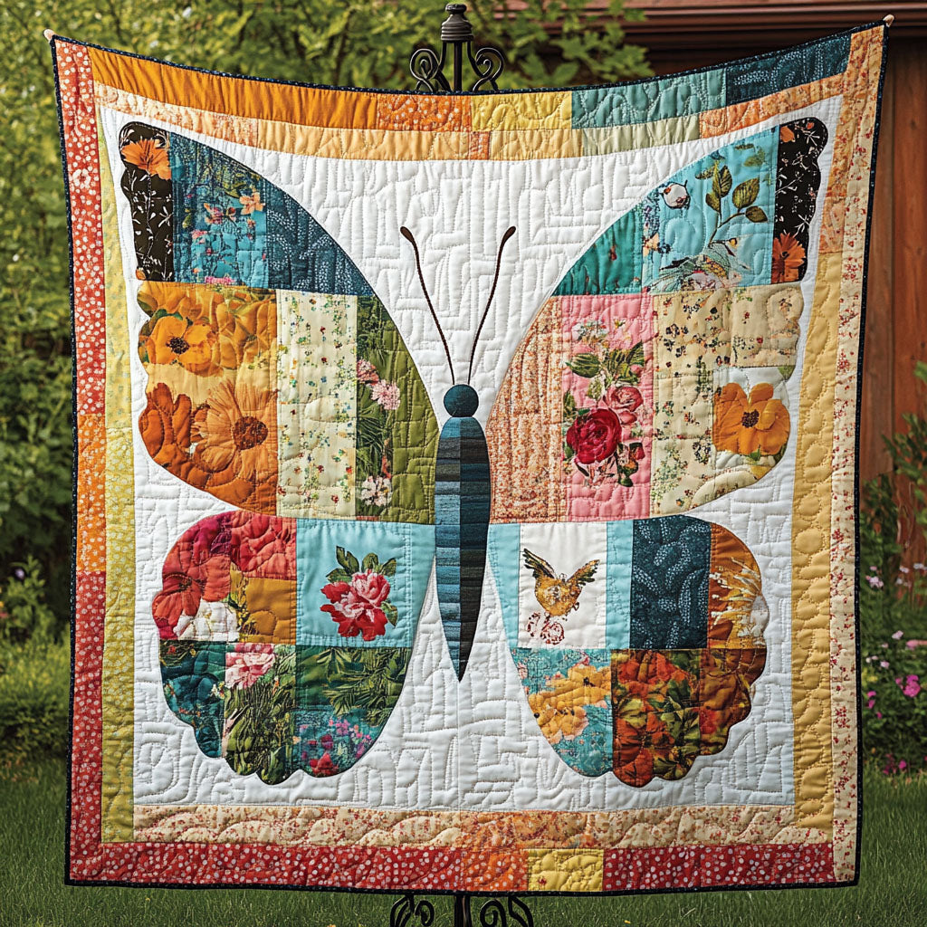 Garden Wings Quilted Blanket