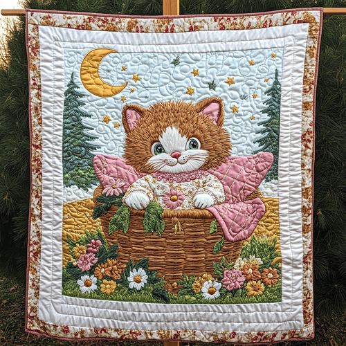 Garden of Whiskers Quilted Blanket