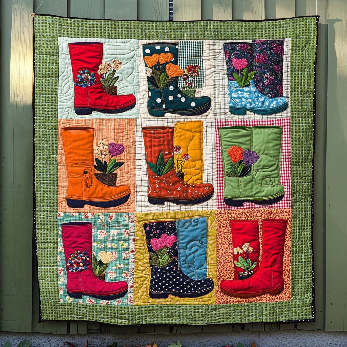 Gardening Steps Quilted Blanket
