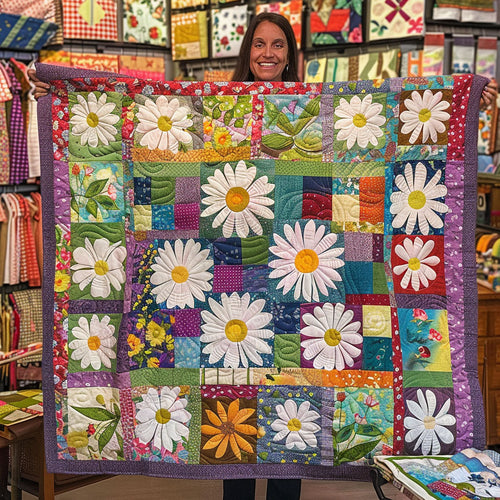 Garden of Colors Quilted Blanket