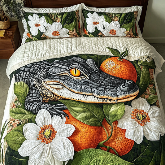 Gator Glow 3-Piece Quilted Bedding Set