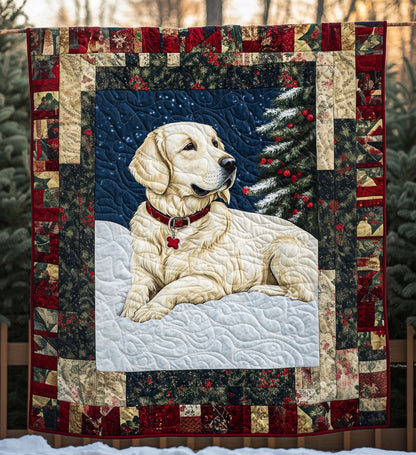 Gentle Golden Quilted Blanket