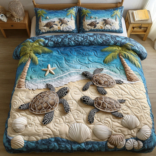 Gentle Mariner 3-Piece Quilted Bedding Set