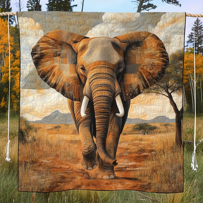 Gentle Tusker Quilted Blanket