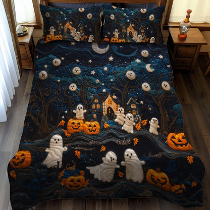 Ghostly Garden 3-Piece Quilted Bedding Set