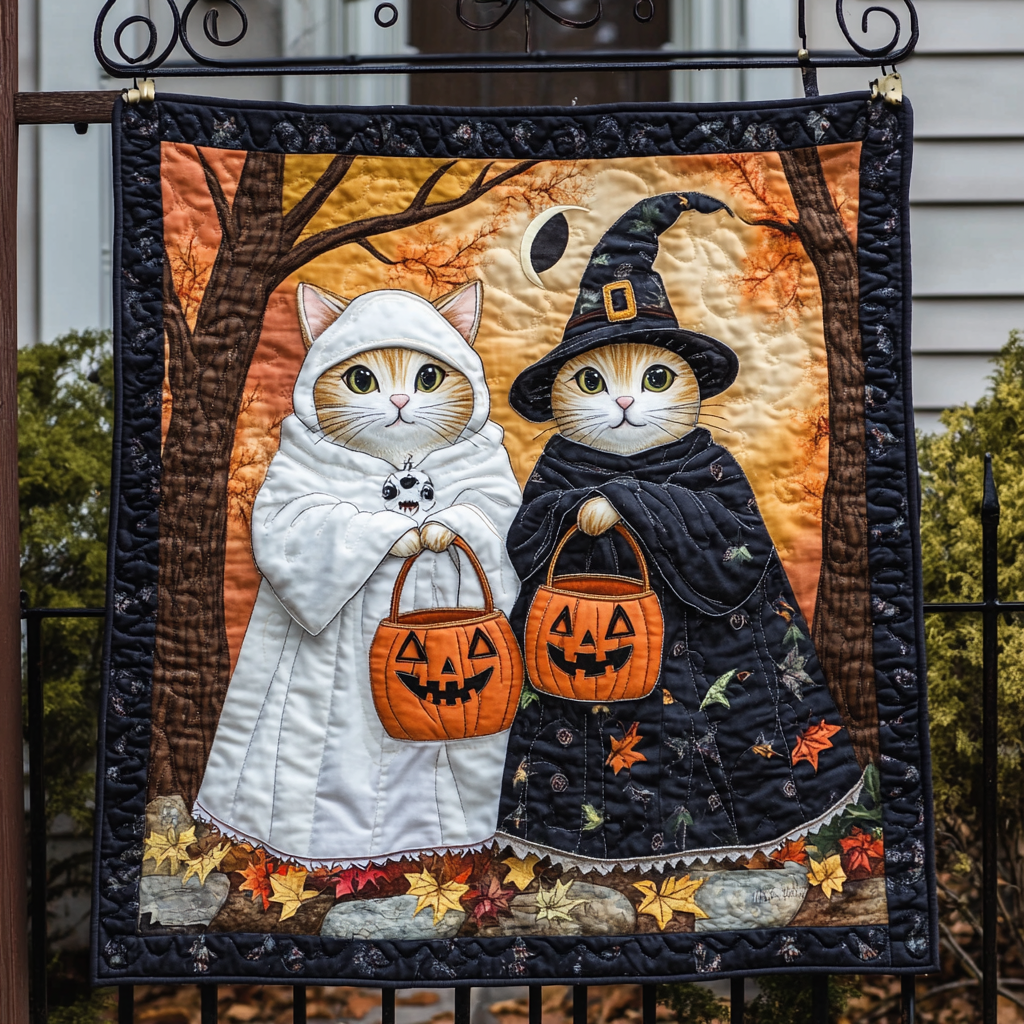 Ghostly Whispers Quilted Blanket