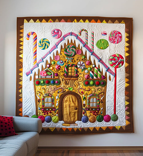 Gingerbread Dreams Quilted Blanket